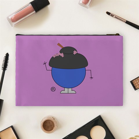 Geisha Cosmetics Bag (large) By Giggles Corp Back