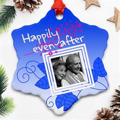 Happily even after (blue) - Snowflake ornament - Ornament (Snowflake)