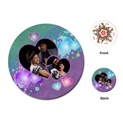 round hearts playing card - Playing Cards Single Design (Round) round hearts playing card - Playing Cards Single Design (Round)