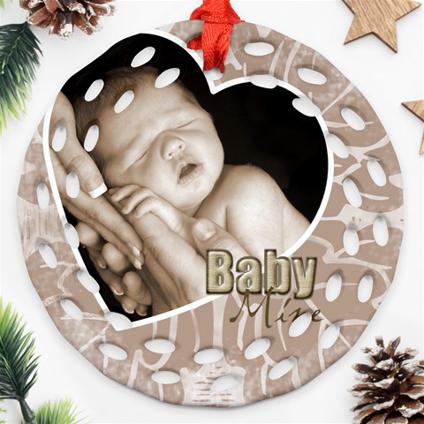 Baby Mine Cute As A Button Double Side Filigree Ornament By Catvinnat Front
