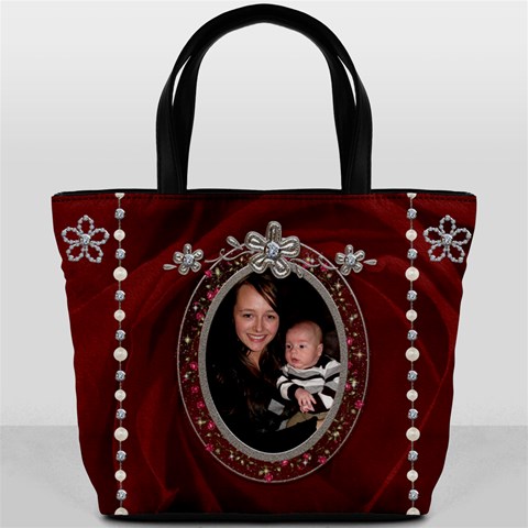 Pretty Design Red Bucket Bag By Lil Front