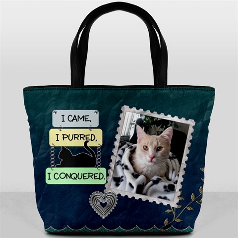 My Feline Friend Bucket Bag By Lil Front
