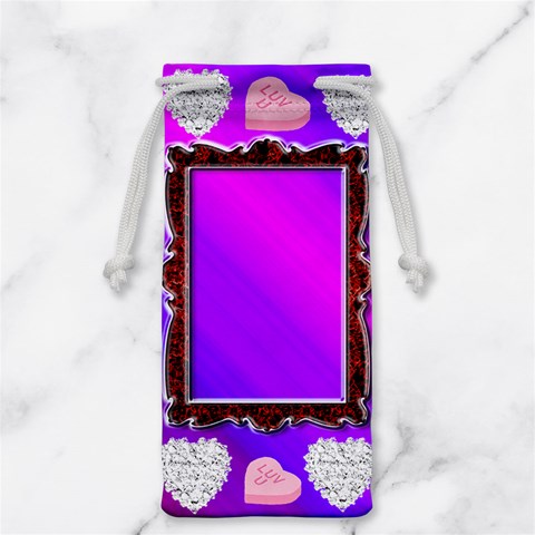 Diamond Heart Jewelry Bag By Kim Blair Front