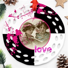Pinkadink Double sided filigree ornament - Round Filigree Ornament (Two Sides)