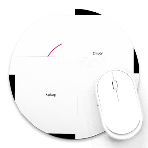 Pinkadink Round Mousemat By Catvinnat Front