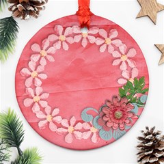 Floral Lace-round ornament (2 sides) - Round Ornament (Two Sides)