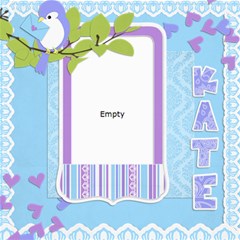 Katie Bird - ScrapBook Page 8  x 8 