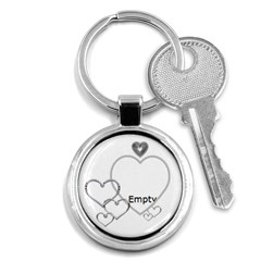 Black Hearts Round Keychain - Key Chain (Round)