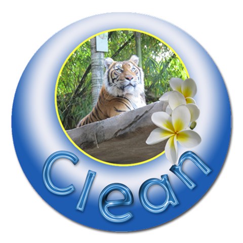 Clean Dishes Round Magnet By Deborah Front
