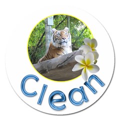 Clean Dishes Round Magnet
