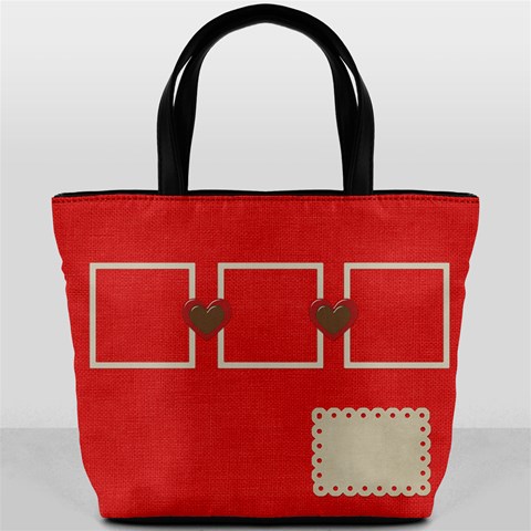 Sock Monkey Love Bucket Bag 1 By Lisa Minor Back