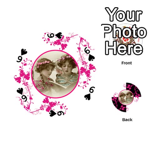 Pinkadink 54 Design Round Playing Cards By Catvinnat Front - Spade6