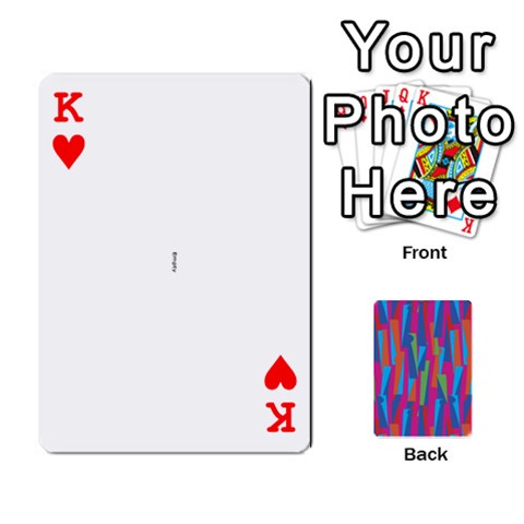 King Photo Playing Cards By Lou Fazio Front - HeartK