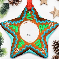Gingerbread Cookie Star Ornament single sided - Ornament (Star)