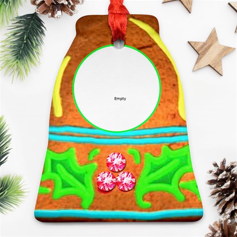 Gingerbread  Bell Ornament Single Sided By Catvinnat Front
