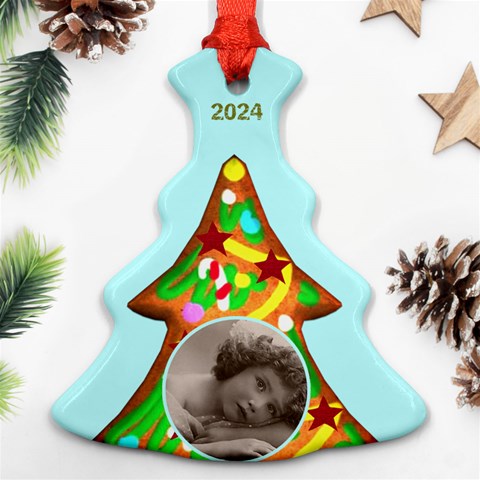 Gingerbread Cookie 2011 Tree Ornament By Catvinnat Front