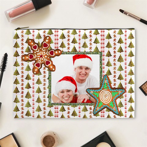 Christmas Cookies Cosmetic Bag Extra Large By Catvinnat Front