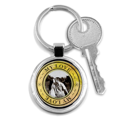 My Love Round Key Chain By Lil Front