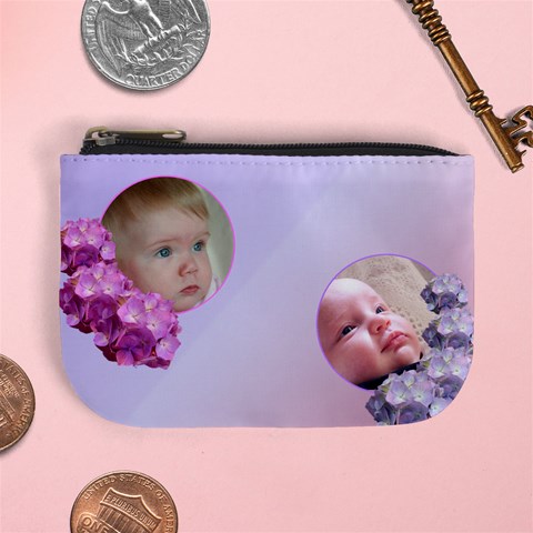Hydranga Mini Coin Purse By Deborah Front