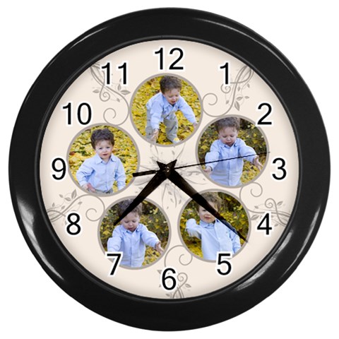 Coffee And Cream Wall Clock By Deborah Front
