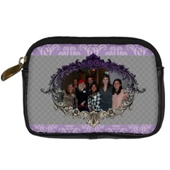 Purple & Gray Digital Camera Leather Case Purple & Gray Digital Camera Leather Case