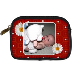 Pretty Red Digital Leather Camera Case - Digital Camera Leather Case Pretty Red Digital Leather Camera Case - Digital Camera Leather Case