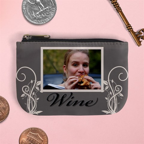 Wine And Beer Mini Coin Purse By Deborah Front