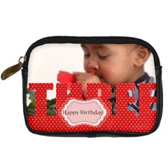 happy birthday - Digital Camera Leather Case happy birthday - Digital Camera Leather Case