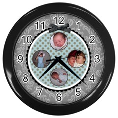 Summer Sophisticate Black Wall Clock