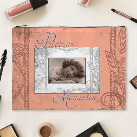 Precious Memories Extra Large Cosmetic Bag By Catvinnat Front