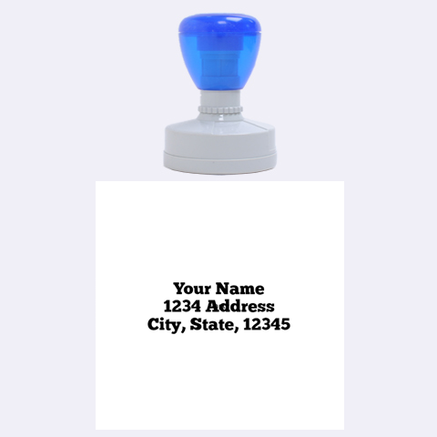 Round Address Stamp By Klh 1.875 x1.875  Stamp