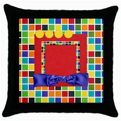WKM@School 1 sided pillow 1 - Throw Pillow Case (Black)