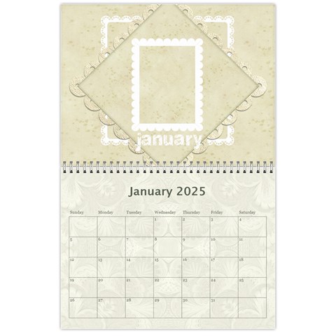 Damask Wedding 2025 Calendar  By Catvinnat Jan 2025