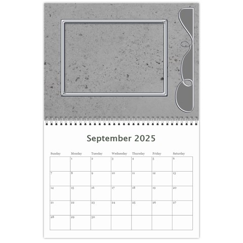 Simple Silver 2025 Calendar By Catvinnat Sep 2025
