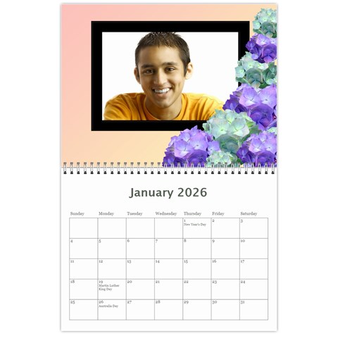 Hydrangea Delight 2026 (any Year) Calendar By Deborah Jan 2026