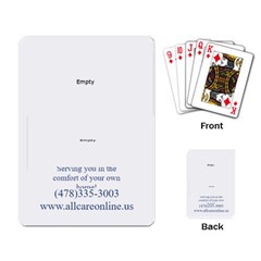 All Care Cards - Playing Cards Single Design (Rectangle)