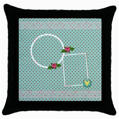Throw Pillow- Red Polka (5 styles) - Throw Pillow Case (Black) Throw Pillow- Red Polka (5 styles) - Throw Pillow Case (Black)