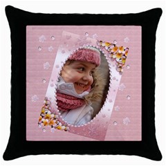 Pink Flowers and pearls (5 styles) - Throw Pillow Case (Black) Pink Flowers and pearls (5 styles) - Throw Pillow Case (Black)