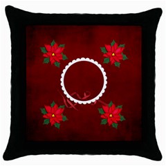 Throw Pillow- Christmas Poinsettia (5 styles) - Throw Pillow Case (Black) Throw Pillow- Christmas Poinsettia (5 styles) - Throw Pillow Case (Black)