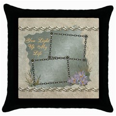 You Light Up My Life Neutral throw pillow case (5 styles) - Throw Pillow Case (Black)