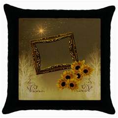 Neutral gold sunflower throw pillow case (5 styles) - Throw Pillow Case (Black) Neutral gold sunflower throw pillow case (5 styles) - Throw Pillow Case (Black)