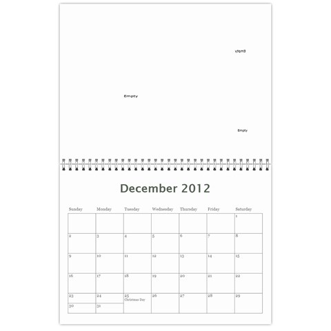 Calender (the Girls) By Sierra Dec 2012