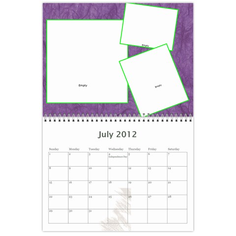 Calender (the Girls) By Sierra Jul 2012