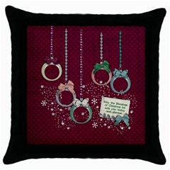 CHRISTMAS ORNAMENTS, PILLOW, 1 SIDE - Throw Pillow Case (Black) CHRISTMAS ORNAMENTS, PILLOW, 1 SIDE - Throw Pillow Case (Black)