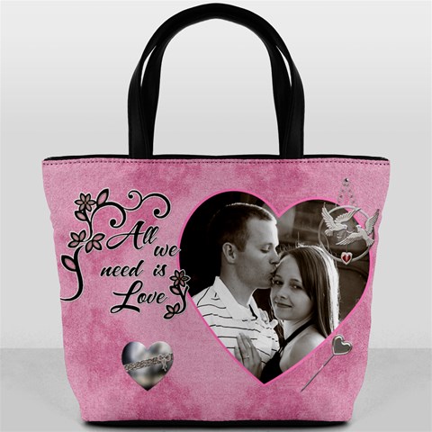 All We Need Is Love Bucket Bag By Lil Front