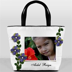 Bucket Bag - Purple and Stripes