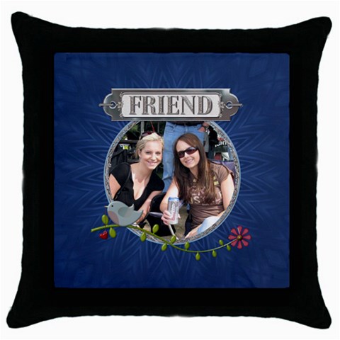 Friend Throw Pillow By Lil Front