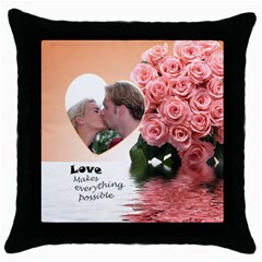 Apricot Possible (5 styles) - Throw Pillow Case (Black) Apricot Possible (5 styles) - Throw Pillow Case (Black)