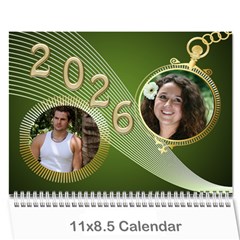 Styled In Green 2026 Calendar (large Numbers)