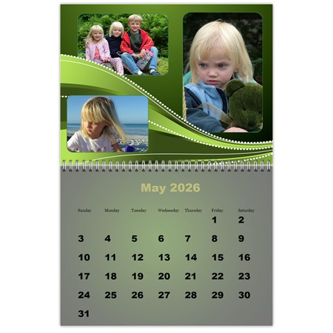 Styled In Green 2026 Calendar (large Numbers) By Deborah May 2026